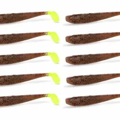 10 PACK | Quantum Q-Paddler Shad 12cm Brown Shiner