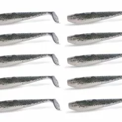 10 PACK | Quantum Q-Paddler Shad 12cm Rainbow Shad