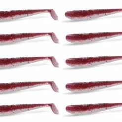 10 PACK | Quantum Q-Paddler Shad 8cm Red Shad