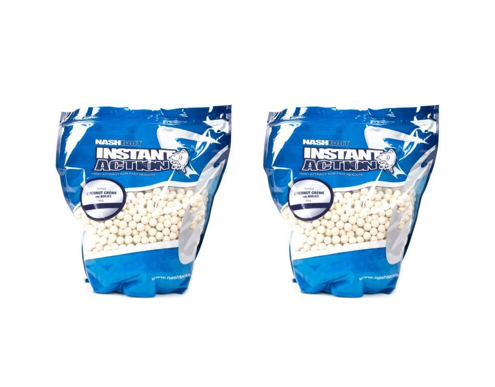 BULKDEAL 18KG | Nash Instant Action Coconut Creme Boilies 9kg 15mm + 9kg 20mm 3 BULKDEAL 18KG | Nash Instant Action Coconut Creme Boilies 9kg 15mm + 9kg 20mm