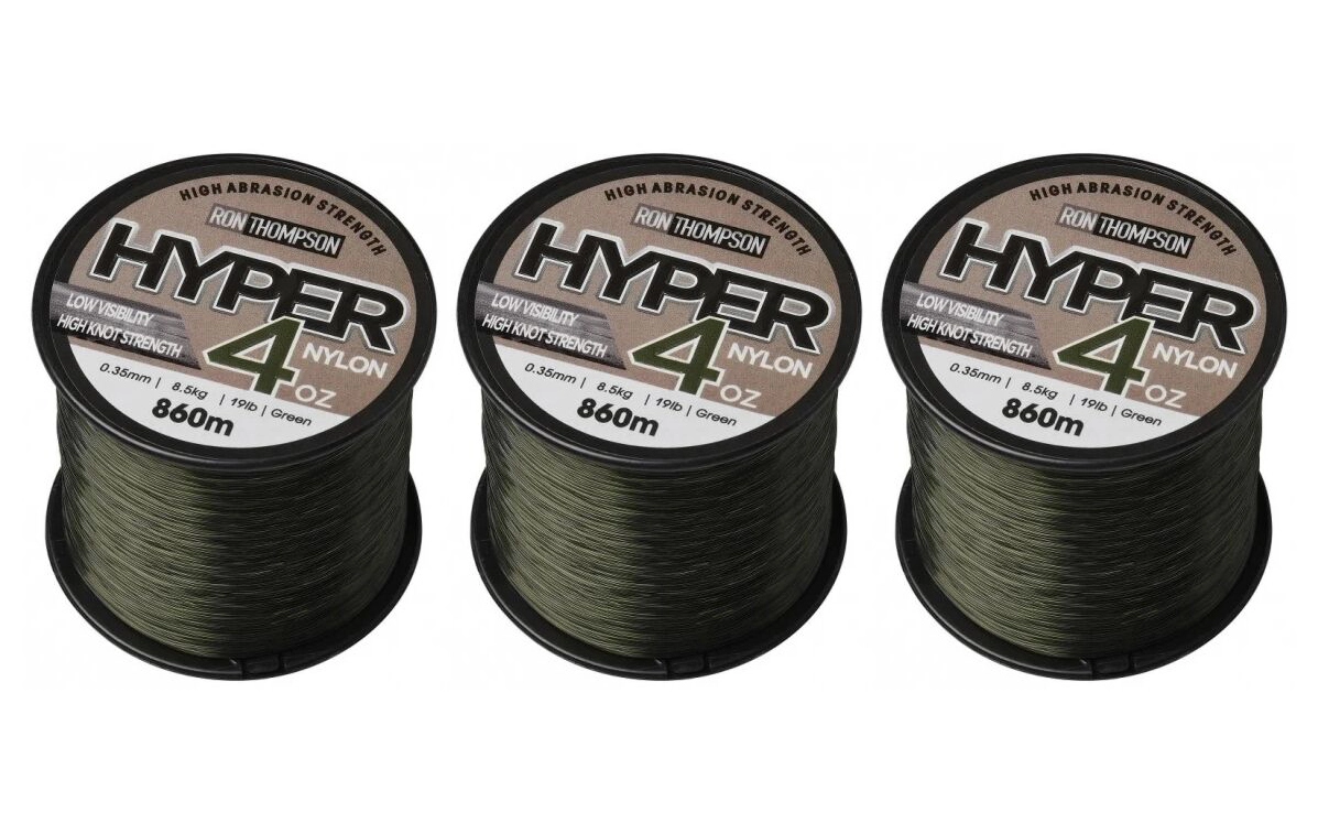 DefaultBrand 3 ROLLEN | Ron Thompson Hyper 4oz Nylon Green | 0.35mm 860mtr 3 DefaultBrand 3 ROLLEN | Ron Thompson Hyper 4oz Nylon Green | 0.35mm 860mtr